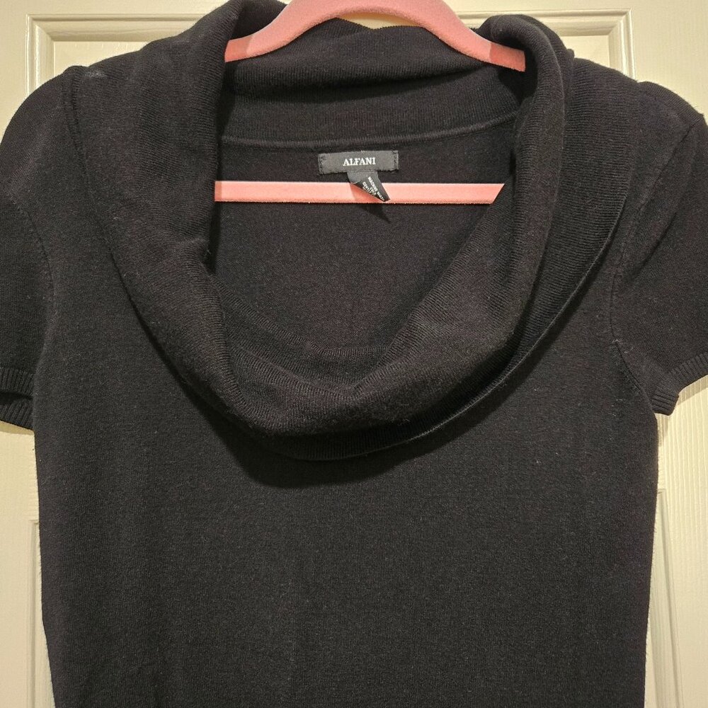 Alfani black short sleeve sweater